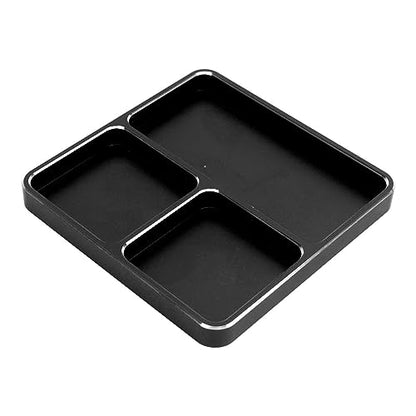 Magnetic Screw Tray RC Repair Tool Aluminum Alloy Screw Tray Metal RC Fitting Disk for Car Boat Model Airplane Storage Solution for Parts Screws (Black)