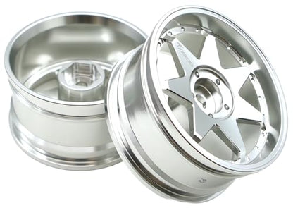 1/10 RC Drift Tires and Aluminum Wheels Rims Rally Racing Tyres 12mm Hex for 1:10 Scale On Road Touring Street Car Tamiya Traxxas HPI KYOSHO XV02 XV01 TT01 TT02 PTG2 A959 4PCS (Silver) P2501 - color: Silver