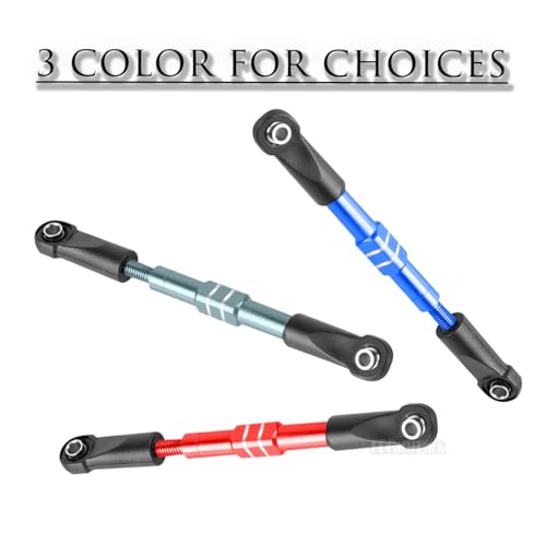 Adjustable Front Rear Toe Links Push Rods Upgrades Part for 1/16 Mini E-Revo Summit Truck,RC Aluminum Turnbuckles Camber Links,Steering Tie Rod,Suspension Pushrod Linkage Set,Navy Blue - color: Navy Blue -(Aluminum Links)