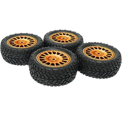 4PCS 75mm Rubber Tyres Tires with Foam Inserts and Plastic Wheel Rims 12mm Hex for 1/10 On-Road RC Drift Touring Car 1/14 1/16 1/18 Rally Car(Brown) - color: Brown