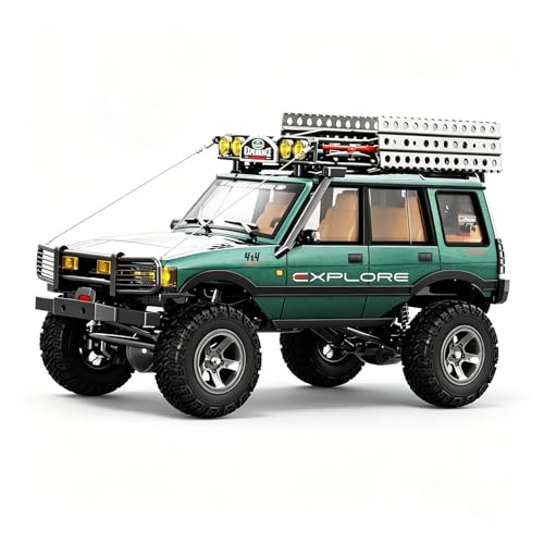 YUCT 1/18 RC Crawler 4WD Off-Road Truck, 2.4GHz All Terrain Rock Crawler | JXC LR1801 Portable Remote Control Car for Adults Outdoor Adventure (Metallic Green) - color: Metallic Green
