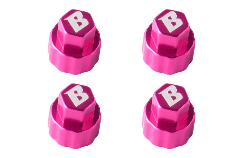 RC Crawlers Truck Upgrade Parts for FMS FCX24 FCX18 1/24 and 1/18 Scale : M3 1.0" Aluminum D-Hole Beadlock Wheels Hub Cover (4pcs) Pink - color: Pink