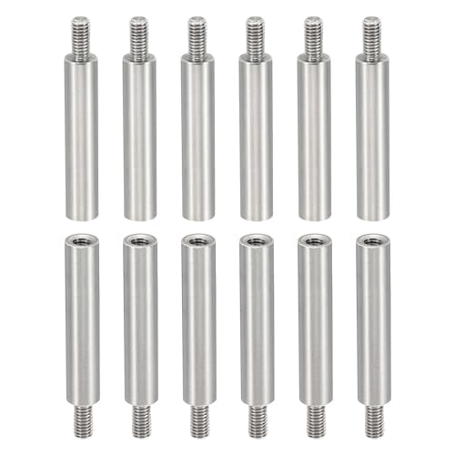 PATIKIL 24pcs M3 Standoffs, M3 25+6mm Spacer Standoffs Steel Threaded Standoffs Screws Kit 3mm ID 5mm OD Metric Male Female Thread Adapters for Circuit Board PCB RC Drones Motherboard - size: 25+6mm L