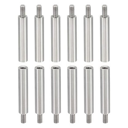 PATIKIL 24pcs M3 Standoffs, M3 28+6mm Spacer Standoffs Steel Threaded Standoffs Screws Kit 3mm ID 5mm OD Metric Male Female Thread Adapters for Circuit Board PCB RC Drones Motherboard - size: 28+6mm L