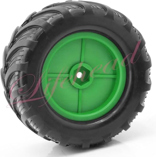 Lifehead 1/16 RC Monster Truck Snow Sand Tires for 1/12 1/14 1/16 RC Off Road Monster Truck TRAXXAS E-REVO SUMMIT Tamiya Losi HBX 16889 S1601/12mm Hex/OD 100mm - color: Green