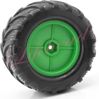 Lifehead 1/16 RC Monster Truck Snow Sand Tires for 1/12 1/14 1/16 RC Off Road Monster Truck TRAXXAS E-REVO SUMMIT Tamiya Losi HBX 16889 S1601/12mm Hex/OD 100mm - color: Green