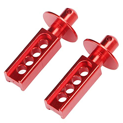 plplaaoo Aluminum RC Car Body Post 2Pcs Shell Holder Mounts for Mini E Revo Slash 1:16 Scale RC Upgrade Parts Accessories Blue (Red) - color: Red