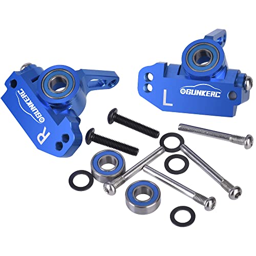OGRC Caster Block Steering Blocks for Traxxas 2WD Slash/Stampede（Blue） | L&R Aluminum Alloy 2WD Caster Block & Steering Blocks for 1/10 Traxxas Slash Stampede Rustler 2WD RC Truck - color: Blue