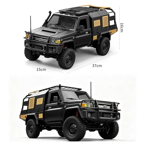 RC Rock Crawler, 2-Speed All Terrain RTR Hobby Car for Adult(Black) - color: Black