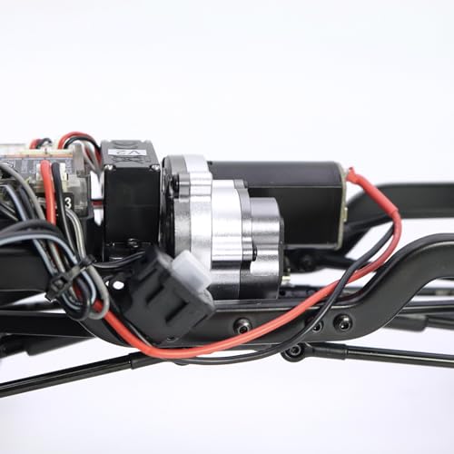Metal Transmission Gearbox with Bracket for FMS FCX24 1/24 Power Wagon FCX18 Land Cruiser LC80 K5 Blazer RC Crawler Upgrade Part (Pink for FCX18) - color: Pink for Fcx18