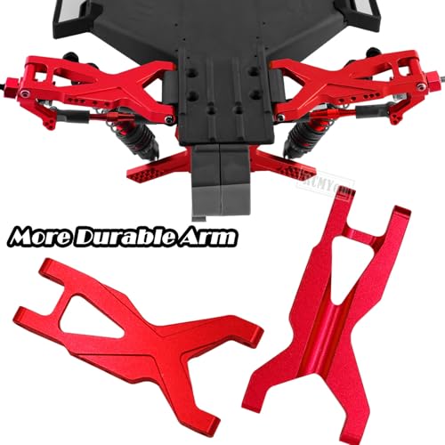 Upgrades Part for 1/10 Slash 2WD VXL,Aluminium Suspension Arm,Shocks Tower,Steering Blocks,Caster Block,Rear Stub Axle Carriers,Steering Bellcranks Hops Up,Red - color: Red - (Upgrades)
