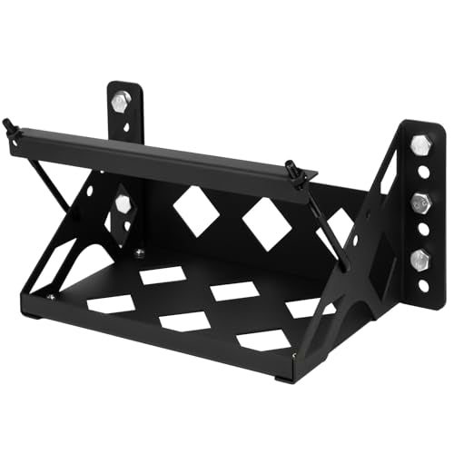 Metal Steel Battery Mounting Trays Bracket, Bolt-in Battery Tray | Tray Fits Up to 10.63"×7.06"×7.5" Battery, for Car RV Trailer Boat Truck Marine, Waterproof,Anti-Corrosion, No Rusting