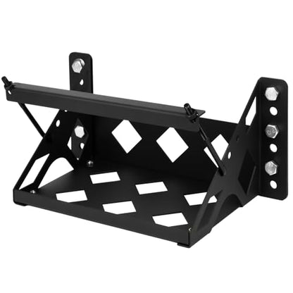 Metal Steel Battery Mounting Trays Bracket, Bolt-in Battery Tray | Tray Fits Up to 10.63"×7.06"×7.5" Battery, for Car RV Trailer Boat Truck Marine, Waterproof,Anti-Corrosion, No Rusting
