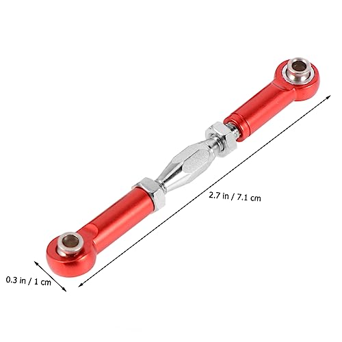 6pcs Adjustable Turnbuckle Rods for Rc Cars Metal Material CNC Machined for Scale Rc Vehicle Upgrades - color: Red
