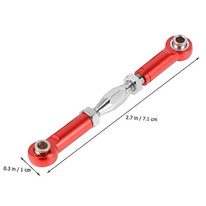 6pcs Adjustable Turnbuckle Rods for Rc Cars Metal Material CNC Machined for Scale Rc Vehicle Upgrades - color: Red