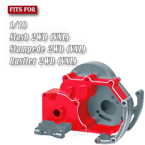 Aluminum Transmission Gearbox & Drive Shaft Axles Upgrades Part for 1/10 Slash 2WD(VXL),Stampede 2WD(VXL) 2WD,Rustler 2WD(VXL),Titanium - color: Titanium - (Transmission Gearbox & Drive Shaft)