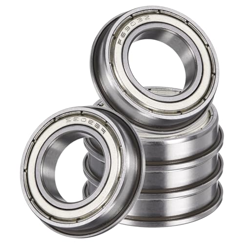 uxcell 5Pcs F6903ZZ Flanged Ball Bearings, 17 x 30 x 7mm Double Shielded Chrome Steel Deep Groove Bearing, ABEC5 - size: F6903ZZ 17 x 30 x 7mm
