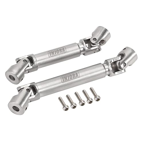 INJORA Steel Drive Shaft for Axial SCX24 C10 JLU Bronco Base Camp 4Runner - color: Silver