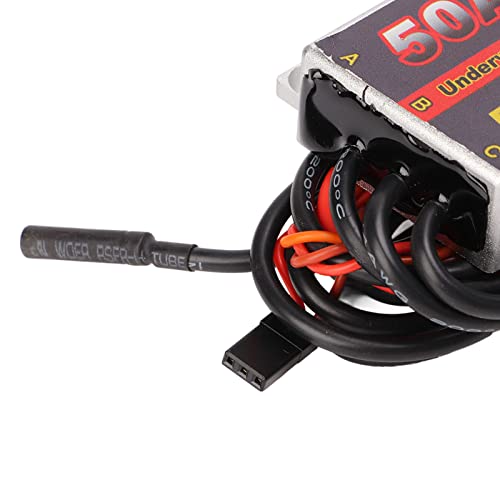 Brushless ESC, 50A IPX8 Waterproof CNC Aluminum Housing PWM Signal, Electronic Speed Controller for RC Cars Drones Boats Underwater Propellers