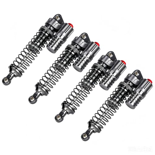Aluminum Adjustable Piggyback Shock Absorber Oil Damper for Axial SCX10 Capra Wraith TRX4 TRX6 D90 Tamiya CC01 HSP HPI 1/10 RC Crawler Accessories Upgrade Parts