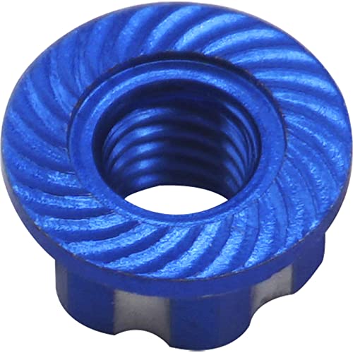 4Pcs Hexagonal Nuts, M4 Aluminum Alloy RC Wheel Hex Nuts Compatible with HSP Sakura D3 D4 1/10 RC Car (Blue) - color: Blue