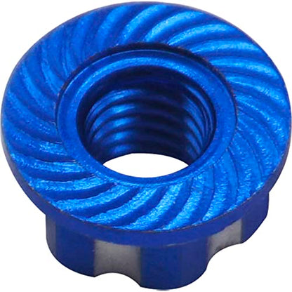 4Pcs Hexagonal Nuts, M4 Aluminum Alloy RC Wheel Hex Nuts Compatible with HSP Sakura D3 D4 1/10 RC Car (Blue) - color: Blue