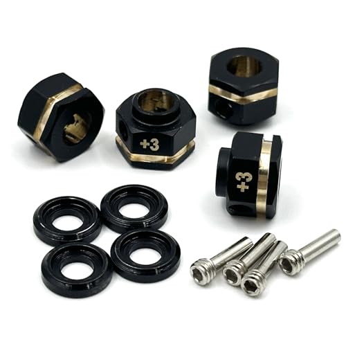 12mm Wheel Hex Hub Extension Adapters for TRX4 TRX6 RC Crawlers, CNC Machined Brass Wheel Spacers (8mm) - style: 8mm