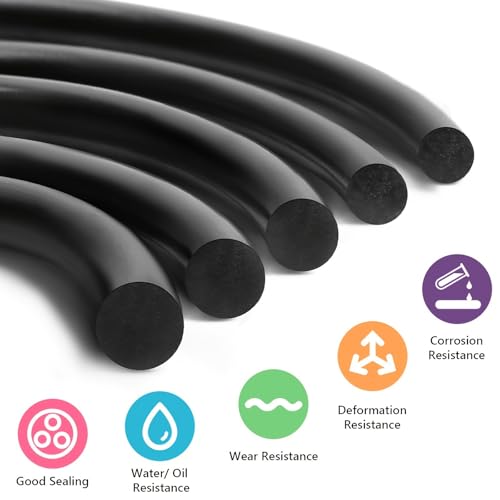 950Pcs O-Ring O Rings Assortment Kit, Sizes up to 25mm, Nitrile Rubber for Automotive Plumbing, Black - style: 20 Size/950 Pcs