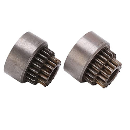TREETDOBV 2pcs 02023 Steel Two Speed Clutch Bell, Durable Metal Steel Clutch Bell Double Gears for HSP 94122 94166 1/10 RC Car Upgrade Parts Replacing Old Part