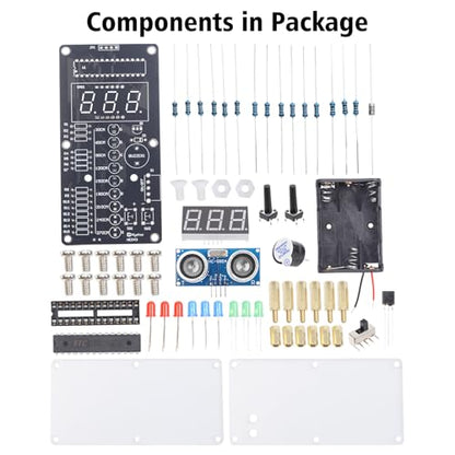 MIOYOOW HC-SR04 Ultrasonic Ranging Alarm Soldering Kit with LED Lights | DIY Ultrasonic Distance Sensor Kit, STEM Electronic Project, Soldering Practice Kit for School Learning