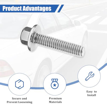 4PCS M6 x 30mm Car Mounting Bolt Screws Kit, OEM#W706175S43 | 304 stainless steel construction, replacement screw design, compatible with F-600 super duty E-350, car accessories - size: M6*30