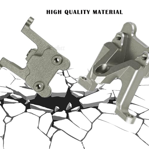 RC Carbon Fiber Tail Wing/Aluminum Wing Mount Upgrade Parts for 1/24 Micro-B 2S 2WD RTR Race Buggy（LOS00007,Titanium(LOS-1771,LOS-1770) - color: Titanium-(upgrades Part）