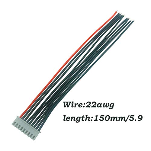 FLY RC 10pcs JST-XH 8S Balance Plug Extension Lead Wire Balance Wire for LiPo Battery Balance Charging (10pcs 8s) - style: 10pcs 8s