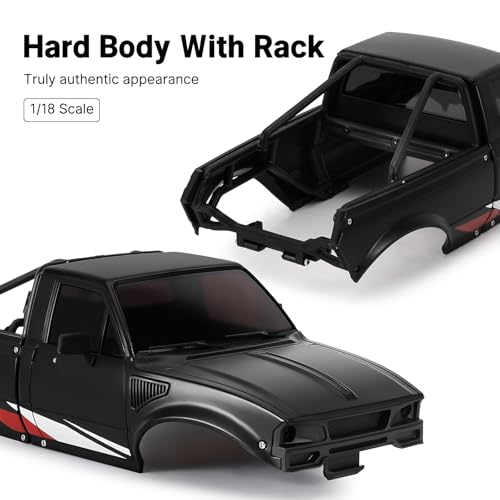 INJORA IR60 Pickup Hard Body Shell for 1/18 TRX4M Defender Bronco (Black) - color: Black