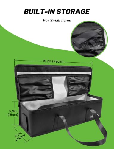 2-Pack E-Bike Battery Safe Bag Explosionproof - Large Capacity Fireproof Lipo Bag for Ebike Battery Charging and Storage(L 19.2x5.5x5.9Inches) - size: L-2 Pack 19.2x5.5x5.9Inch