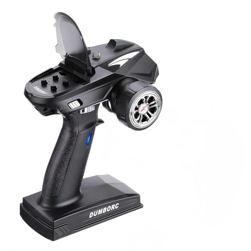 Dumbo rc X6 Radio Transmitter with P6FG and P6F 2 Receivers and Batter/y for Rc Cars Boats Tank Crawler Off-Road Vehicle (X6 with 2 Receivers and Batter/y)