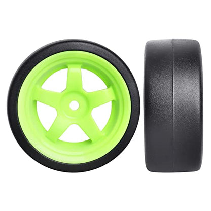 HobbyPark Hard Plastic 12mm Hex RC Drift Wheels and Tires for 1/10 Scale Tamiya HPI Traxxas Kyosho Redcat HSP Drifting, Set of 4