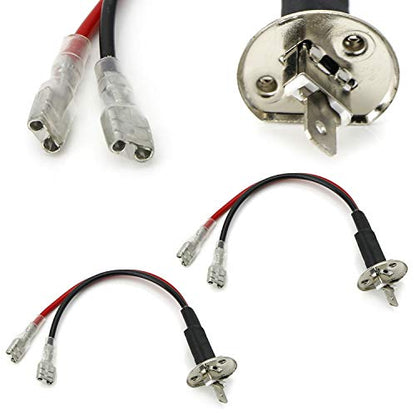 iJDMTOY OEM H3 Socket/Adapter Wires Compatible with Aftermarket Light Bulb Upgrade Installation Use