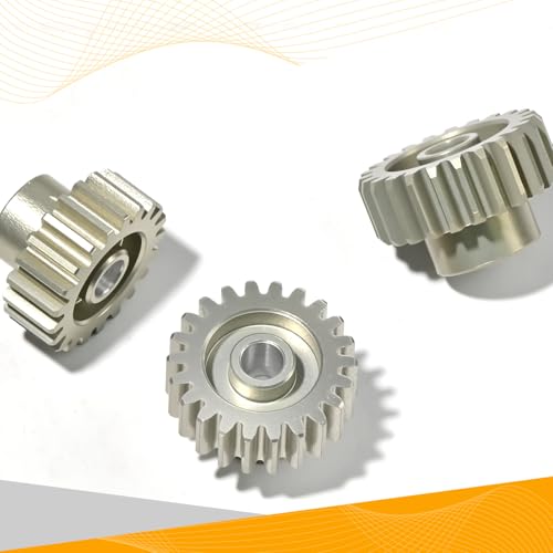 3PCS 0.6 Mod 0.6M Pinion Gear Set 21T 22T 23T, 7075 Aluminum Alloy with 3.175mm Bore for 540 550 Brushed Brushless Motors, Fits for 1/10 Tamiya Redcat HSP HPI RC Cars - size: 21 22 23T