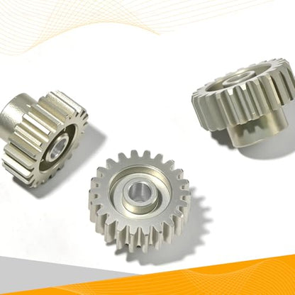 3PCS 0.6 Mod 0.6M Pinion Gear Set 21T 22T 23T, 7075 Aluminum Alloy with 3.175mm Bore for 540 550 Brushed Brushless Motors, Fits for 1/10 Tamiya Redcat HSP HPI RC Cars - size: 21 22 23T
