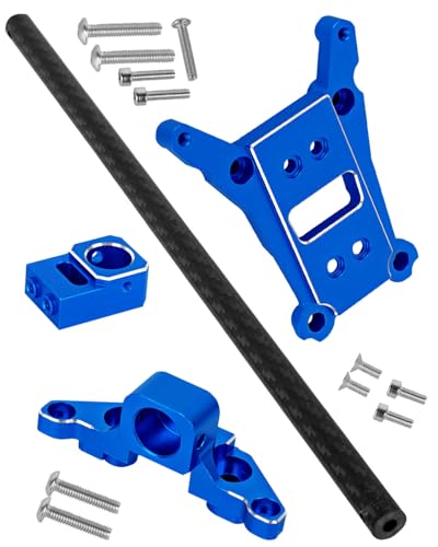 RC Aluminum Chassis Brace Upgrades Part for 1/10 Slash 4wd LCG,Slash 4x4 LCG VXL,Rustler 4wd,Rustler 4x4 VXL,Chassis Brace Heavy Duty Hops up,Navy Blue - color: Navy Blue - (Upgrades)