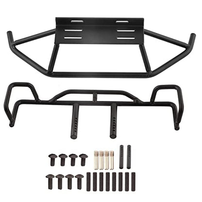 RC Front Rear Bumper, 19cm/7.48in Model Vehicle Upgrades Parts Accessories Metal Front Rear Bumper for TF2 / TF1 1/10 Scale RC Crawler Car