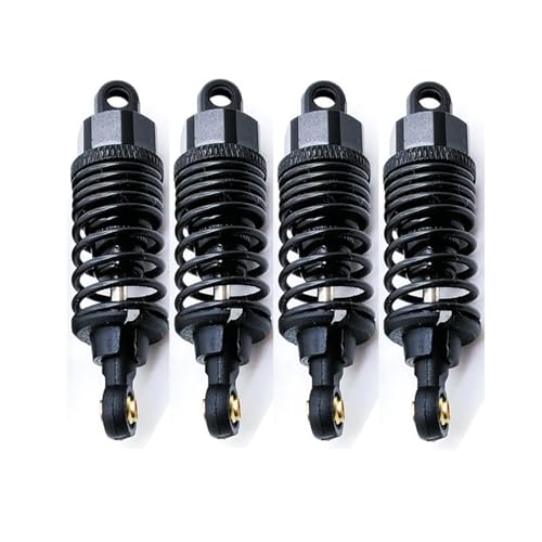 4Pack RC Car 102004 Adjustable Shock Absorber Damper Upgrade Parts Replacement Accessory 68mm For 1/10 RC On Road Drift Rally Car HSP 94102 94122 HPI Losi Axial Tamiya Redcat (Black) - color: Black