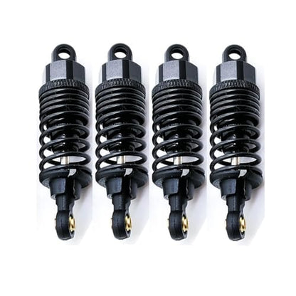 4Pack RC Car 102004 Adjustable Shock Absorber Damper Upgrade Parts Replacement Accessory 68mm For 1/10 RC On Road Drift Rally Car HSP 94102 94122 HPI Losi Axial Tamiya Redcat (Black) - color: Black