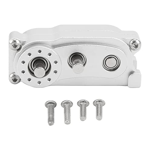 VBESTLIFE Transfer Case 313mm Wheelbase 2 Speed CNC Machined Anodised Aluminium Alloy RC Parts for Scx10 1/10 RC Car (Silver) - color: Silver