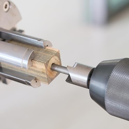 7 Piece Pencil Trimmer Kit Pencil Trimmer System Milling Cutter Set 7mm 8mm 3/8 Inch 10mm Cutter Shaft 3/4" M2 Steel Cutting Head Socket Adapter Hex Wrench for Woodworking Pen Kit Preparation. - color: Pen Barrel Trimming System