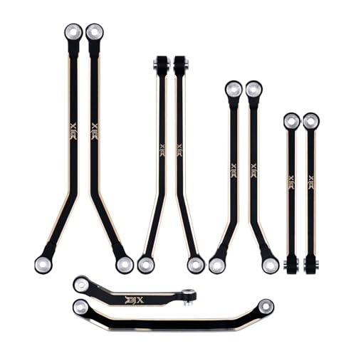 DJX 10PCS Brass High Clearance Links Set Front & Rear Link with Steering Link Suitable for Axial SCX30 Upgrades Parts