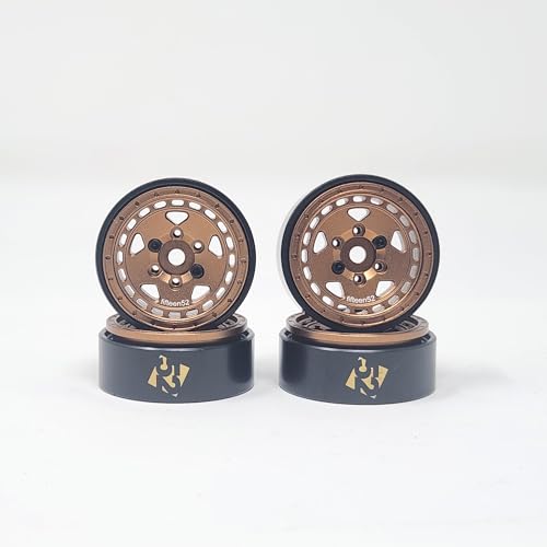 LGRP® FIFTEEN52® TURBOMAC HD Series 1.0" Beadlock Wheels, (Satin Bronze), 28mm (1.1") x 31mm x 13mm (4 Wheels Per Order) Compatible with 1/24 Scale RC Axial SCX24, Element, Enduro, URUAV, LGF52201