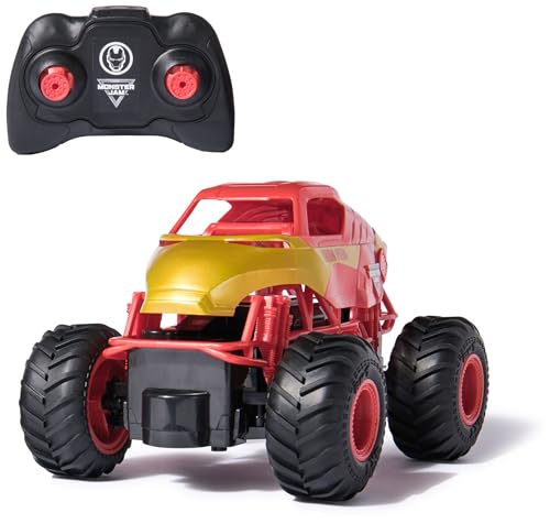 Monster Jam Marvel Iron Man RC Truck, 1:24 Scale | Remote Control Truck Toy, Durable Construction, Authentic Design, Easy to Use Remote, Pretend Play Gifts for Kids Ages 4+ - style: Marvel Iron Man