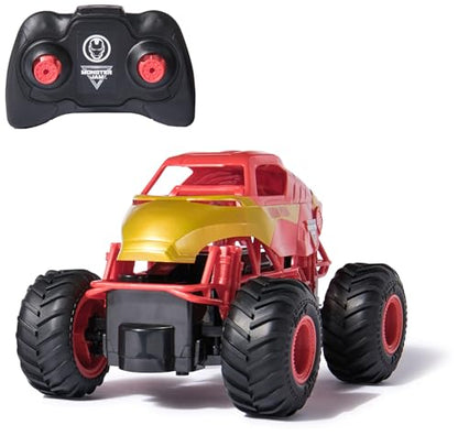Monster Jam Marvel Iron Man RC Truck, 1:24 Scale | Remote Control Truck Toy, Durable Construction, Authentic Design, Easy to Use Remote, Pretend Play Gifts for Kids Ages 4+ - style: Marvel Iron Man